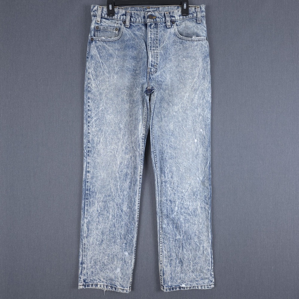 Vintage Levis 540 Jeans Mens 34x30 (Fits 32x30) Acid Wash‎ Denim 80s USA Red Tab